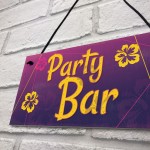 Party Bar Home Bar Sign Man Cave Kitchen Alcohol Gin Vodka Sign