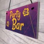 Party Bar Home Bar Sign Man Cave Kitchen Alcohol Gin Vodka Sign