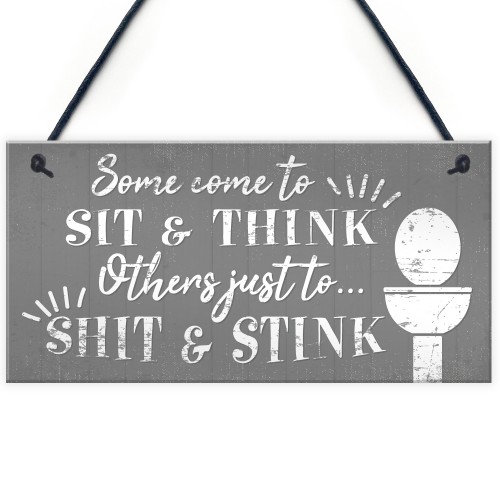 Come To Sit Funny BATHROOM Signs  Chic Door Plaque for Toilet