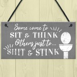 Come To Sit Funny BATHROOM Signs  Chic Door Plaque for Toilet