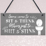 Come To Sit Funny BATHROOM Signs  Chic Door Plaque for Toilet