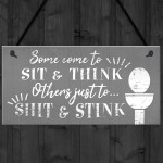 Come To Sit Funny BATHROOM Signs  Chic Door Plaque for Toilet