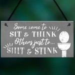 Come To Sit Funny BATHROOM Signs  Chic Door Plaque for Toilet