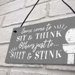 Come To Sit Funny BATHROOM Signs  Chic Door Plaque for Toilet