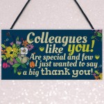 Colleague Gift Plaque Friendship Friend Sign Thank You Work 