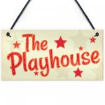 Childs The Playhouse Bedroom Playroom Sign Hanging Wall Plaque