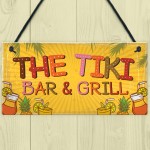 Tiki Bar & Grill Party Hanging Bar Pub Plaque Beer Cocktail Gift