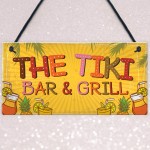 Tiki Bar & Grill Party Hanging Bar Pub Plaque Beer Cocktail Gift