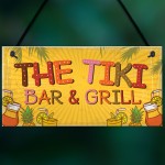 Tiki Bar & Grill Party Hanging Bar Pub Plaque Beer Cocktail Gift