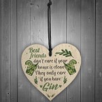 Gin & Tonic Novelty Wood Heart Friendship Gin Gift Alcohol Decor