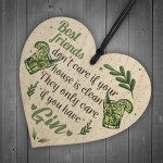 Gin & Tonic Novelty Wood Heart Friendship Gin Gift Alcohol Decor