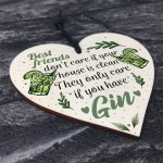 Gin & Tonic Novelty Wood Heart Friendship Gin Gift Alcohol Decor