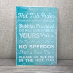 Hot Tub Rules Hanging Garden Shed Plaques SummerHouse Gifts