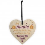 Auntie Gifts Thank You Sign Wooden Heart Plaque Birthday Gift