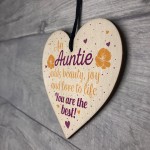 Auntie Gifts Thank You Sign Wooden Heart Plaque Birthday Gift