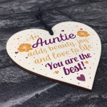 Auntie Gifts Thank You Sign Wooden Heart Plaque Birthday Gift