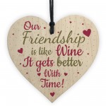 Friendship Gift Best Friend Sign Thank You Birthday Wine Plaque