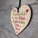 Friendship Gift Best Friend Sign Thank You Birthday Wine Plaque