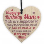 Special Mum Birthday Gift Wooden Heart Sign Card Keepsake Gift