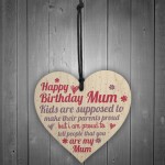 Special Mum Birthday Gift Wooden Heart Sign Card Keepsake Gift