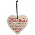 Special Mum Birthday Gift Wooden Heart Sign Card Keepsake Gift