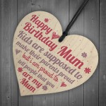 Special Mum Birthday Gift Wooden Heart Sign Card Keepsake Gift