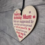 Special Mum Birthday Gift Wooden Heart Sign Card Keepsake Gift