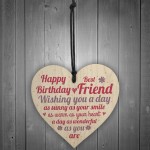 Special Friend Birthday Gift Wooden Heart Sign Card Keepsake