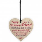 Special Friend Birthday Gift Wooden Heart Sign Card Keepsake