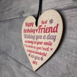 Special Friend Birthday Gift Wooden Heart Sign Card Keepsake