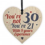 30th Birthday Gift Wooden Heart Sign Gift For Friend Family 