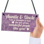 Gifts For Auntie Uncle Birthday Thank You Gift Hanging Plaque 