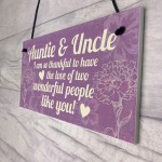 Gifts For Auntie Uncle Birthday Thank You Gift Hanging Plaque 