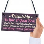 Handmade Friendship Sign Best Friend Shabby Chic Plaque Gift