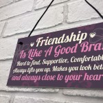 Handmade Friendship Sign Best Friend Shabby Chic Plaque Gift