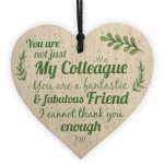 Colleague Fantastic Friend Wooden Heart Plaque Friendship Gift