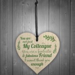 Colleague Fantastic Friend Wooden Heart Plaque Friendship Gift