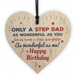 Stepdad Gifts Dad Birthday Gift Thank You Wood Heart Sign 