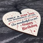 Stepdad Gifts Dad Birthday Gift Thank You Wood Heart Sign 