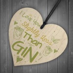 Novelty GIN Friendship Sign Wood Heart Plaque Gift For Friend 