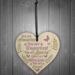 Inspirational Sign Best Friend Gift Wood Heart Mum Baby Daughter