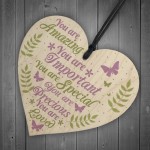 Inspirational Sign Best Friend Gift Wood Heart Mum Baby Daughter