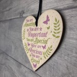 Inspirational Sign Best Friend Gift Wood Heart Mum Baby Daughter