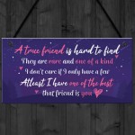 Gift For Best FRIEND Hanging Plaque Birthday Christmas Keepsake