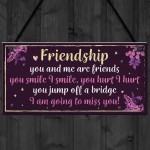 Funny Friendship Sign Hanging FRIEND Plaque Birthday Christmas