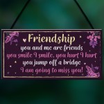 Funny Friendship Sign Hanging FRIEND Plaque Birthday Christmas