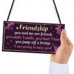 Funny Friendship Sign Hanging FRIEND Plaque Birthday Christmas