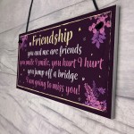 Funny Friendship Sign Hanging FRIEND Plaque Birthday Christmas