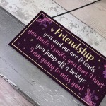 Funny Friendship Sign Hanging FRIEND Plaque Birthday Christmas