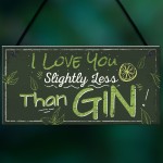 Novelty GIN Friendship Plaque Alcohol Birthday Sign Home Bar